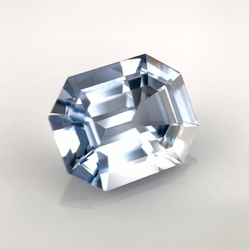 natural blue spinel emerald cut