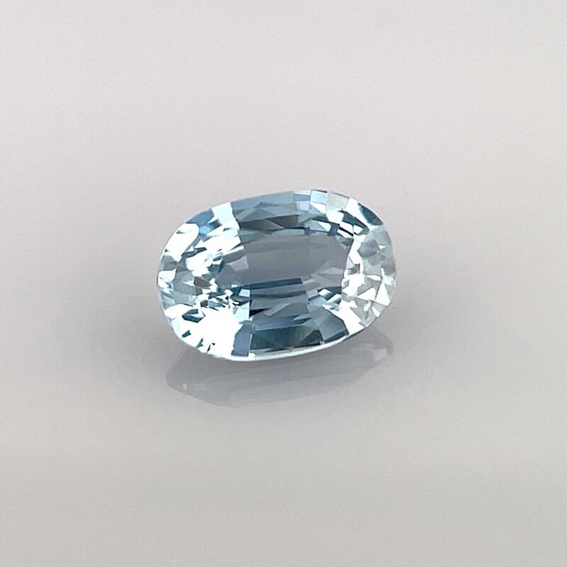 natural unheated pastel blue spinel oval