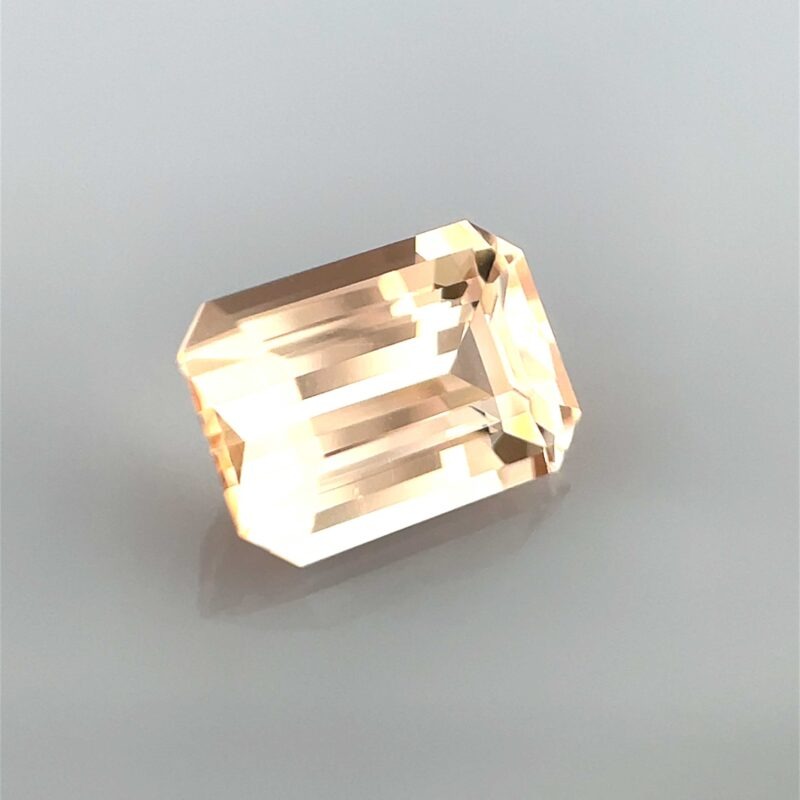 peachy tourmaline emerald cut