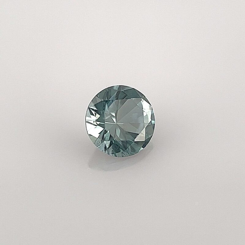 natural grey blue spinel gemstone precious stone brillant cut round