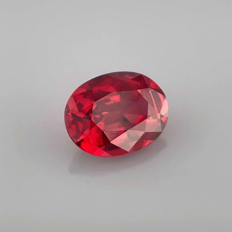 vivid natural red spinel oval cut certified unheated