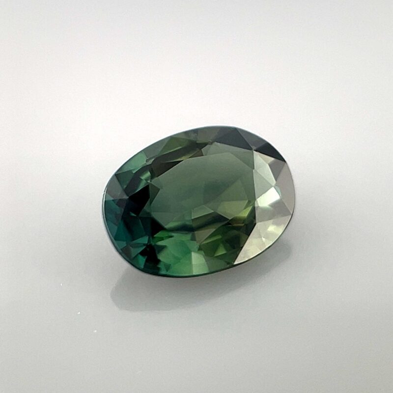 precious stone gem heated certified intense vivid green sapphire oval