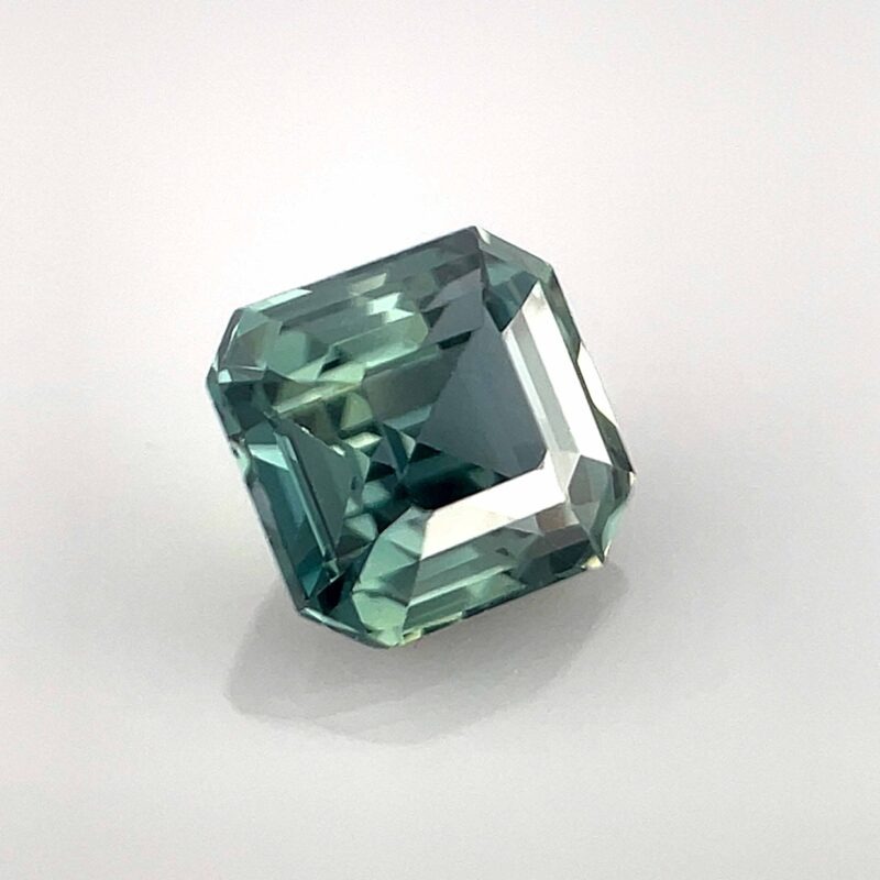 precious luxury rare natural unheated teal sapphire emerald cut