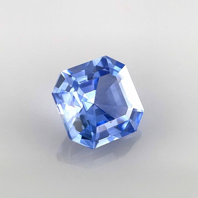 gemstone sapphire precious blue emerald cut color change