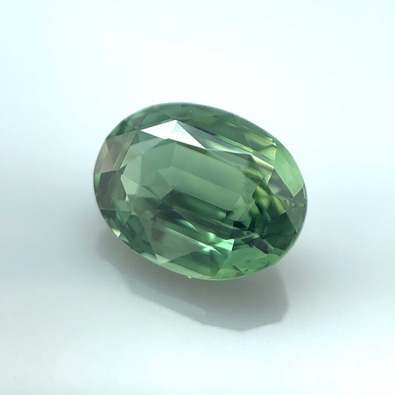 rare gemstone natural unheated green sapphire oval certified ring jewel